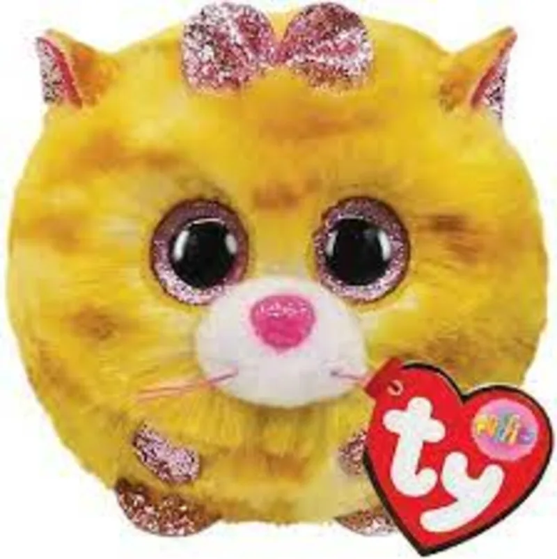 Knuffel - Teeny Puffies - Tabitha Cat - 10cm by Ty in Pink, Yellow – product photo
