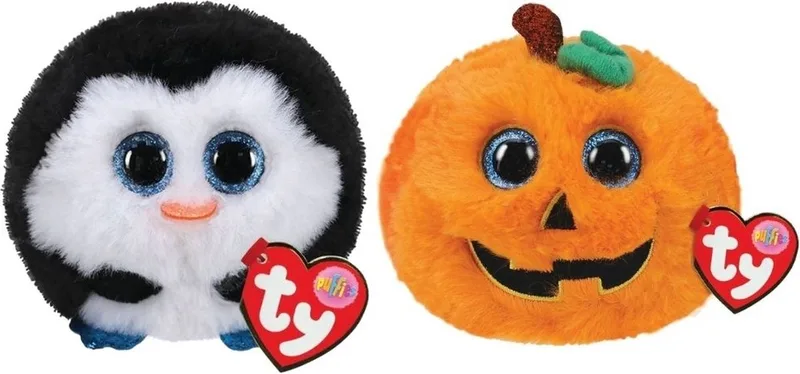 Knuffel - Teeny Puffies - Waddles Penguin & Halloween Pumpkin by Ty in Multicolour – product photo