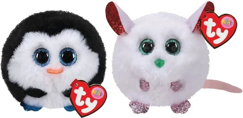 Knuffel - Teeny Puffies - Waddles Penguin & Princess Husky by Ty in Multicolour – product photo