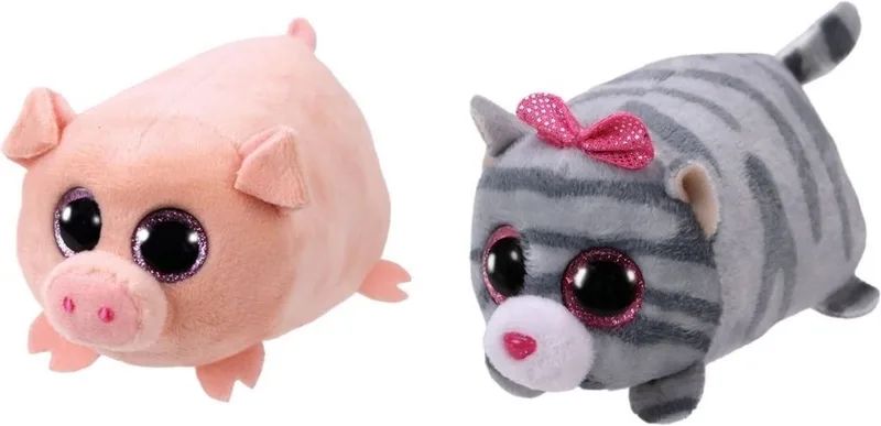 Knuffel - Teeny Ty's - Curly Pig & Cassie Mouse von Ty in Mehrfarbig – Produktfoto