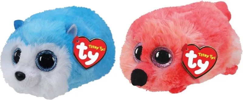 Knuffel - Teeny Ty's - Gilda Flamingo & Slush Husky by Ty in Multicolour – product photo