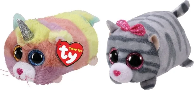 Knuffel - Teeny Ty's - Heather Cat & Cassie Mouse von Ty in Mehrfarbig – Produktfoto
