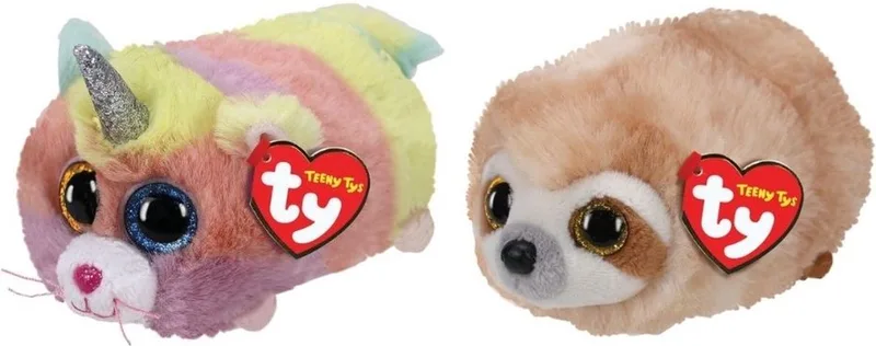 Knuffel - Teeny Ty's - Heather Cat & Dangler Sloth by Ty in Multicolour – product photo