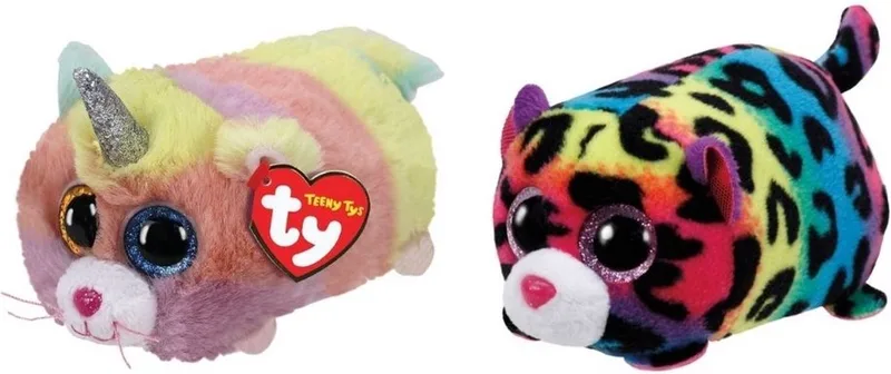 Knuffel - Teeny Ty's - Heather Cat & Jelly Leopard by Ty in Multicolour – product photo