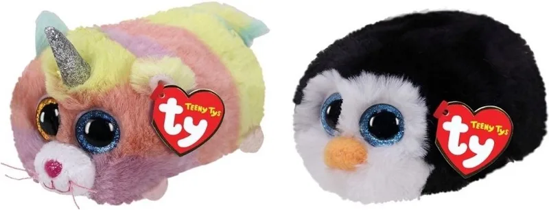 Knuffel - Teeny Ty's - Heather Cat & Waddles Penguin by Ty in Multicolour – product photo