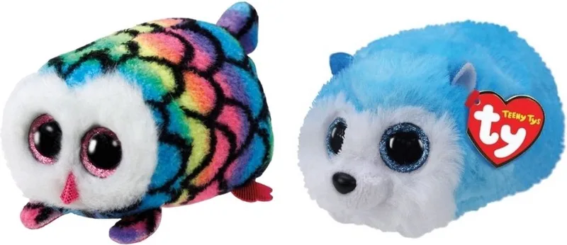 Knuffel - Teeny Ty's - Hootie Owl & Slush Husky by Ty in Multicolour – product photo