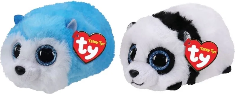 Knuffel - Teeny Ty's - Slush Husky & Bamboo Panda by Ty in Multicolour – product photo