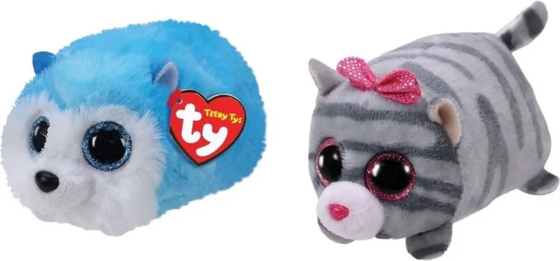 Knuffel - Teeny Ty's - Slush Husky & Cassie Mouse by Ty in Multicolour – product photo