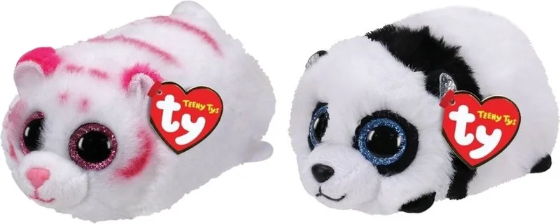 Knuffel - Teeny Ty's - Tabor Tiger & Bamboo Panda by Ty in Multicolour – product photo