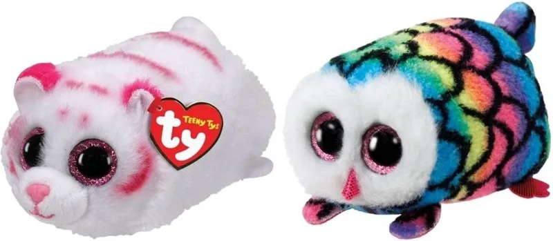 Knuffel - Teeny Ty's - Tabor Tiger & Hootie Owl by Ty in Multicolour – product photo