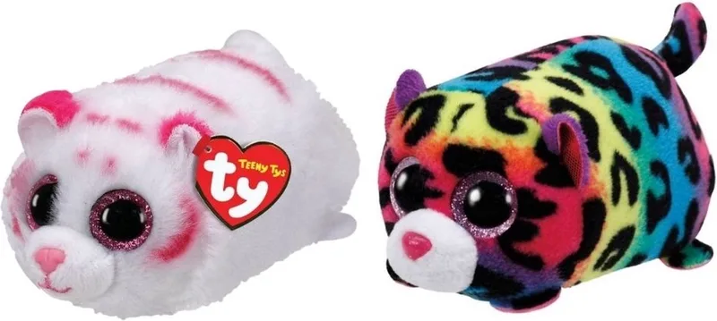 Knuffel - Teeny Ty's - Tabor Tiger & Jelly Leopard by Ty in Multicolour – product photo