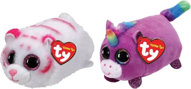 Knuffel - Teeny Ty's - Tabor Tiger & Rosette Unicorn by Ty in Multicolour – product photo
