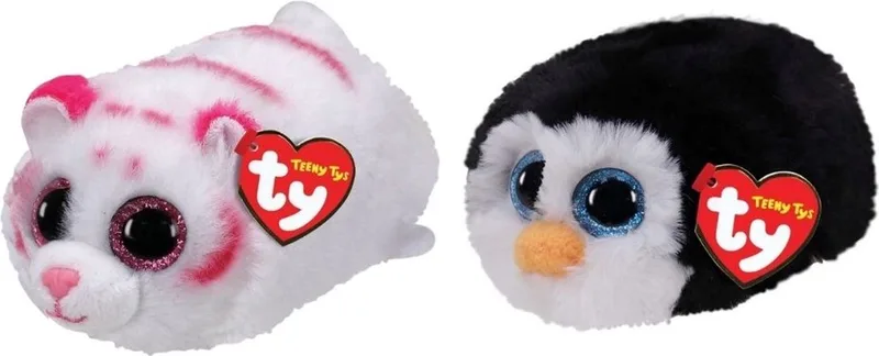 Knuffel - Teeny Ty's - Tabor Tiger & Waddles Penguin by Ty in Multicolour – product photo