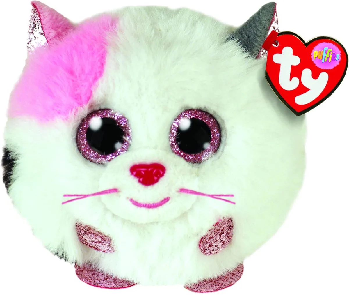 Puffies Knuffel Kat Muffin 10 cm von Ty in Blau – Produktfoto