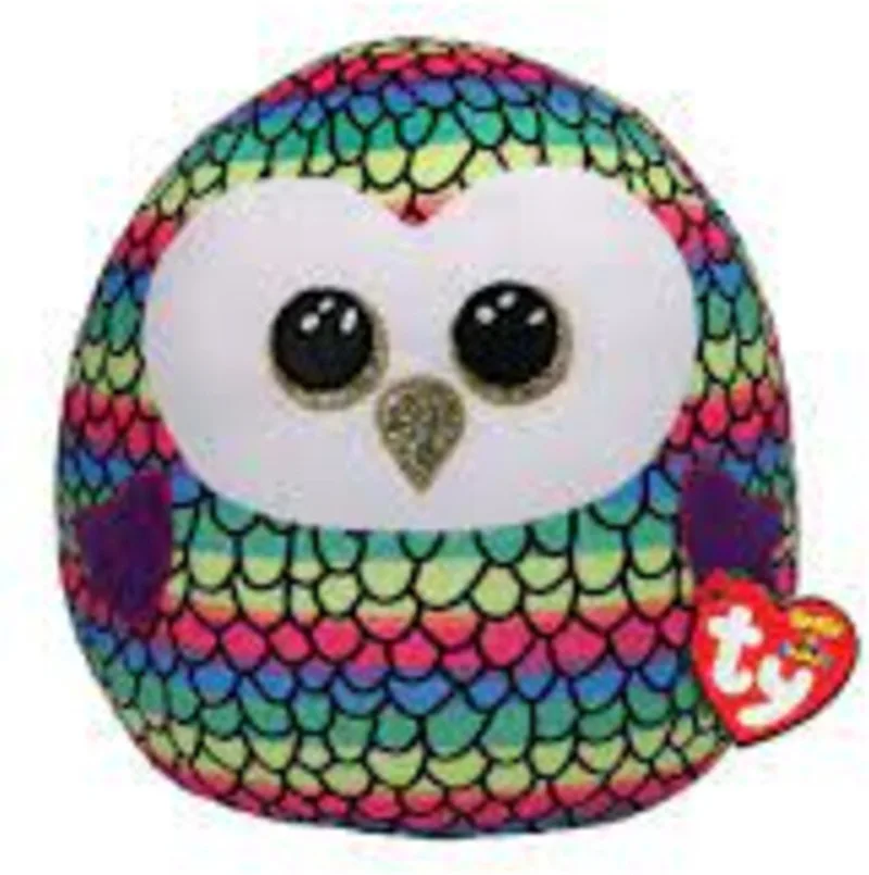 Squish a Boo Owen Owl 20cm van Ty in Meerkleurig – productfoto