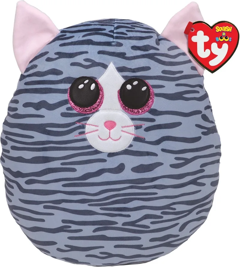 Squish A Boos Knuffelkussen Kat Kiki 31 cm by Ty in Grey – product photo