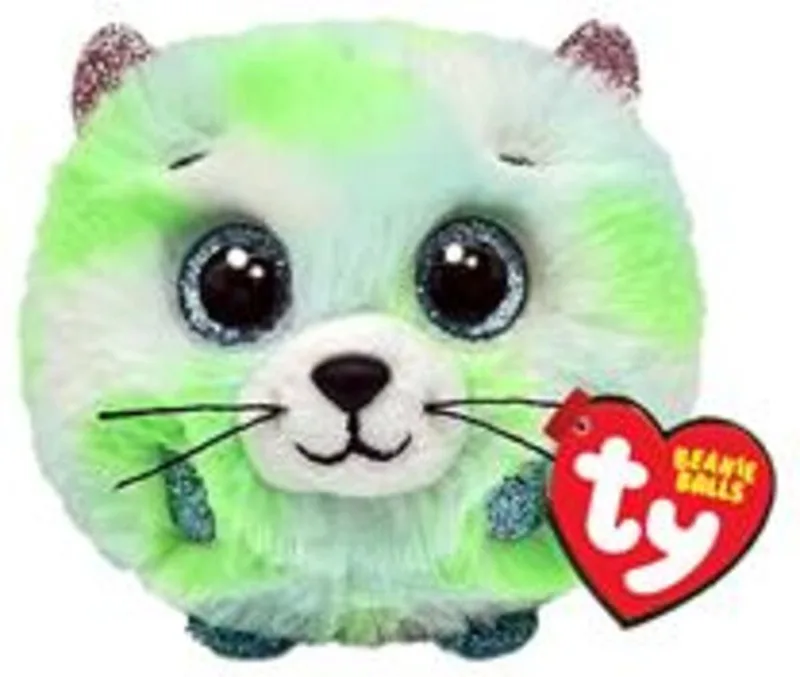 Teeny Puffies Evie Cat 10 cm 1 stuk by Ty in Green, White – product photo