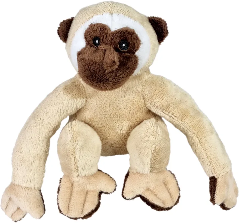 Gibbon Gideon – 13 cm – Natuurgetrouw - Knuffel von Uni-Toys in Beige – Produktfoto
