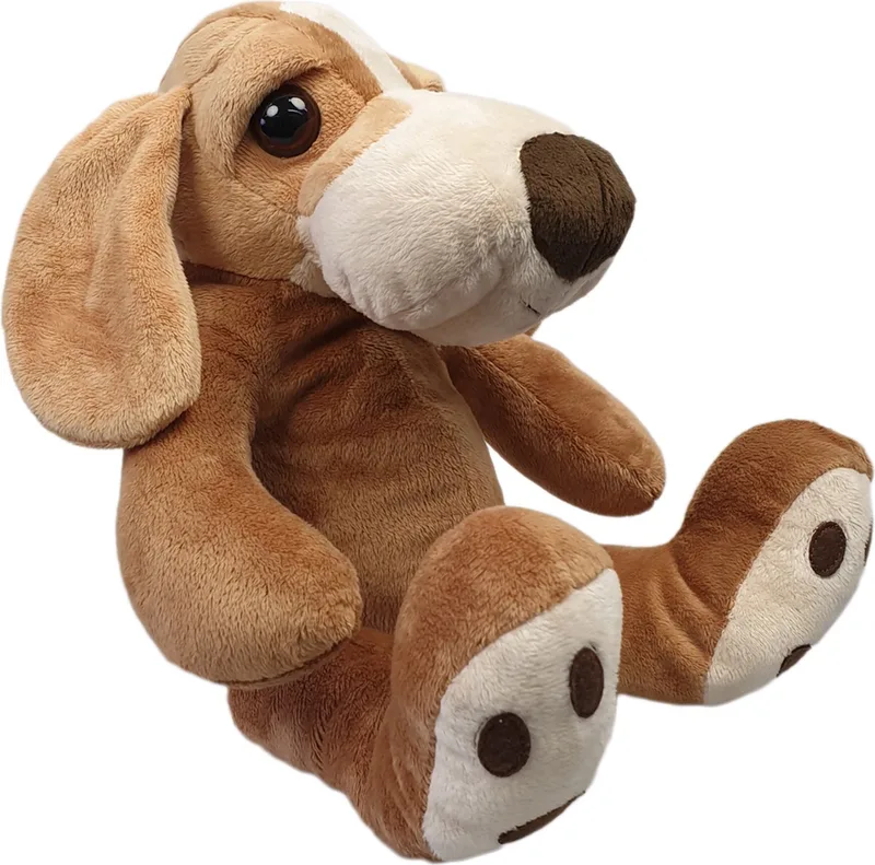 Hond Droopy nr. 1 – Knuffel – 3 tinten Bruin – 35 cm fra Uni-Toys i Modieus Bruin – produktbillede