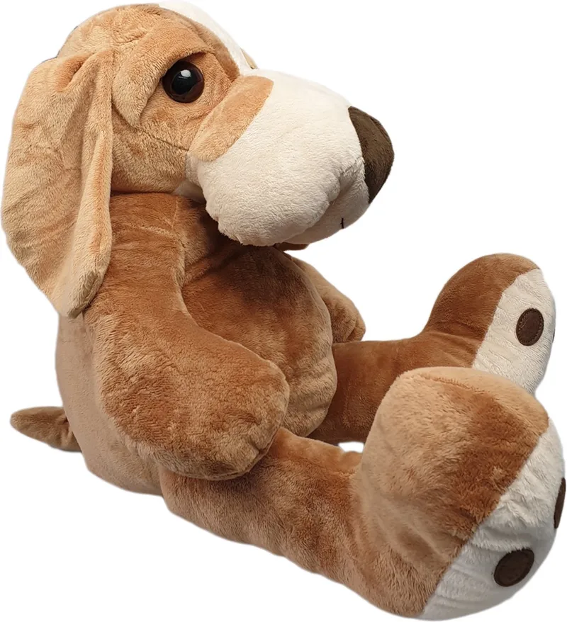 Hond Droopy nr. 2 – Knuffel – 3 tinten Bruin – 50 cm fra Uni-Toys i Modieus Bruin – produktbillede
