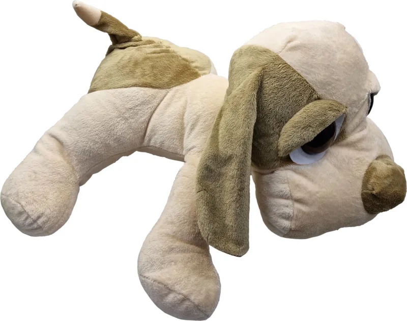 Hond Pedro– Liggend met grote ogen – 45cm – Bruin von Uni-Toys in Crèmebruin – Produktfoto