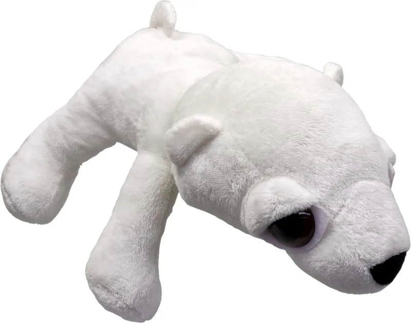 IJsbeer Igor – Liggend met grote ogen – 28cm fra Uni-Toys i Hvid – produktbillede