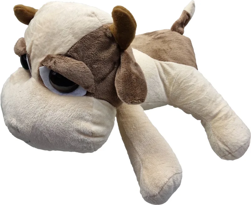 Koe Hermien– Liggend met grote ogen – 45cm – Bruin by Uni-Toys in Lichtbruin – product photo