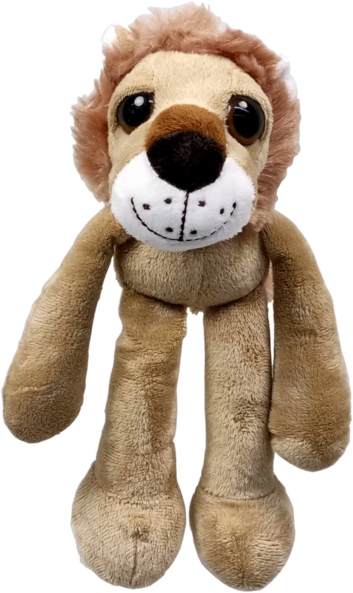 Leeuw Lasse met extra lange armen en benen – 25cm by Uni-Toys in Lichtbruin – product photo