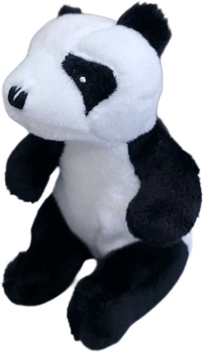 Mini Animals – zittende - Zwart/Wit - 12cm by Uni-Toys in Panda – product photo