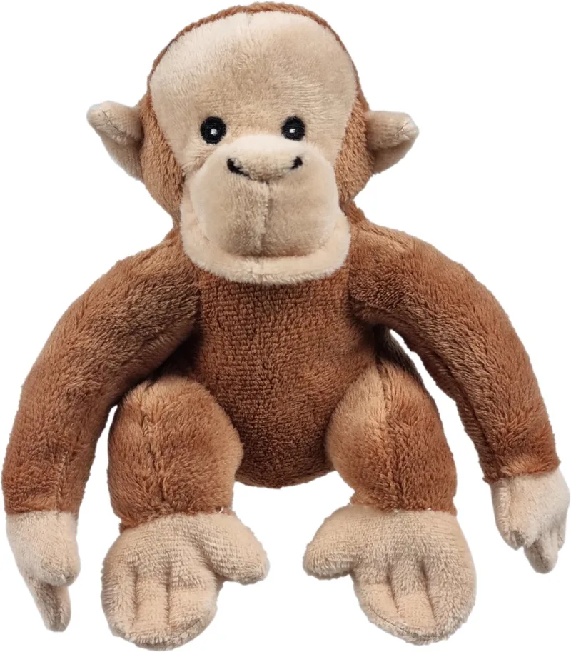 Orang Oetan Oene - 13 cm - Natuurgetrouw - Knuffel van Uni-Toys in Rood bruin, Licht bruin – productfoto
