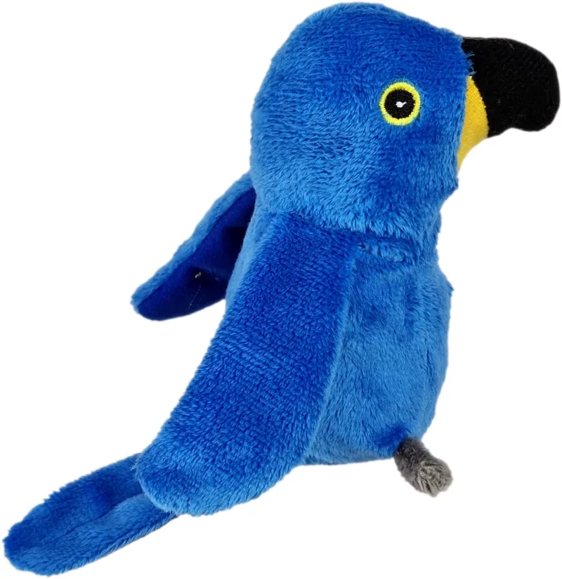Papegaai Patty – 13 cm – Natuurgetrouw - Knuffel från Uni-Toys i Blå – produktbild