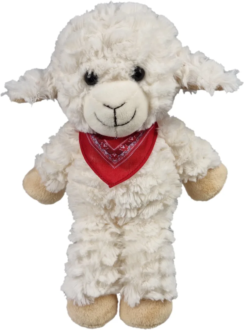 Schaapje Sander met boerenzakdoek – Knuffel – 28 cm van Uni-Toys in Wit – productfoto
