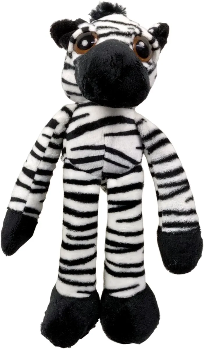 Zebra Zeys met extra lange armen en benen – 25cm von Uni-Toys in Schwarz, Weiß – Produktfoto