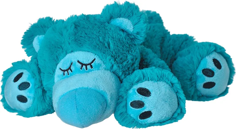 Beddy Sleepy Bear van Warmies in Turquoise – productfoto