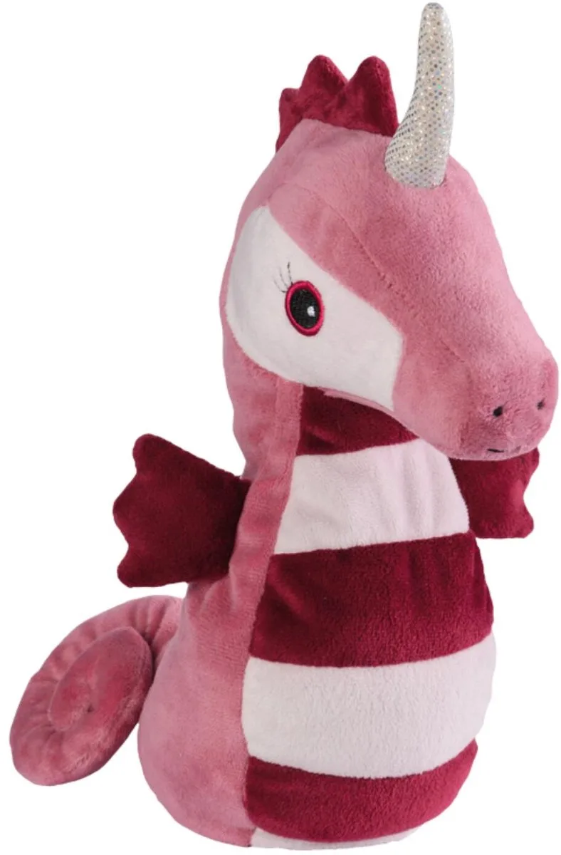 warmte/magnetron knuffel eenhoorn zeepaardje - 40 cm - pittenzak - opwarm knuffel fra Warmies i Fuchsia – produktbillede