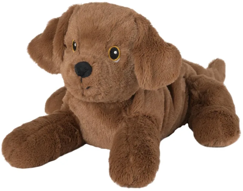 warmte/magnetron knuffel labrador - 37 cm - pittenzak - opwarm knuffel van Warmies in Bruin – productfoto