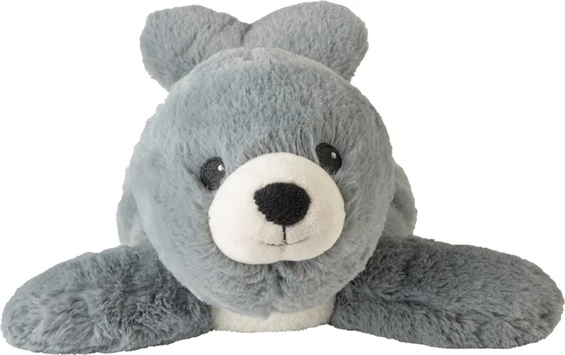 warmte/magnetron knuffel zeehond - 37 cm - pittenzak - opwarm knuffel från Warmies i Grå – produktbild