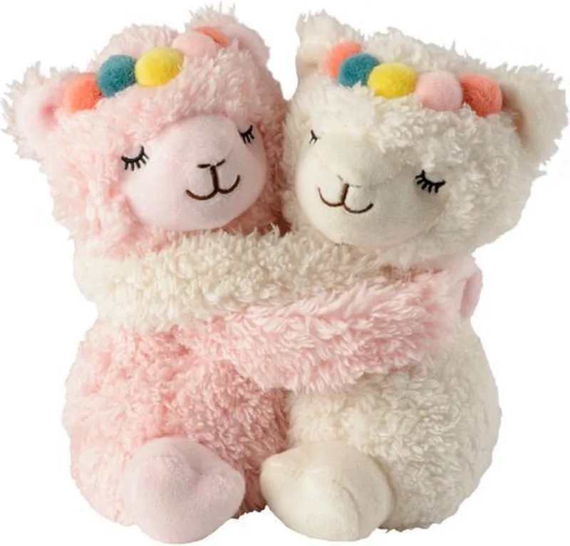 Warmteknuffel - Magnetronknuffel Knuffelvrienden Lama's - opwarmknuffel geschikt voor oven en magneton by Warmies in White – product photo
