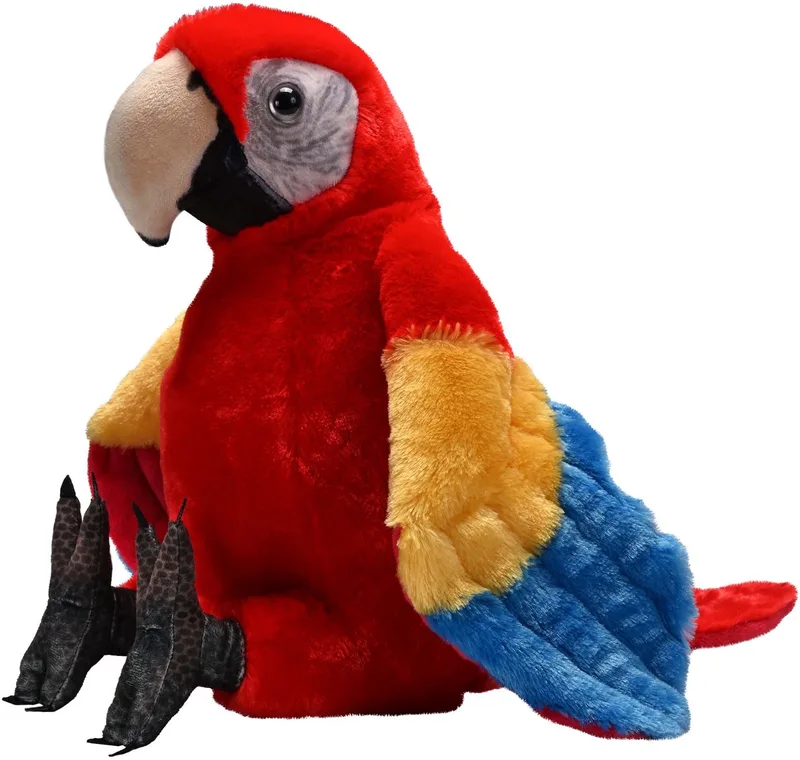 Ara knuffel - pluche - 33 cm - vogels - dieren - papegaai - dierenknuffel by Wild Republic in Red – product photo