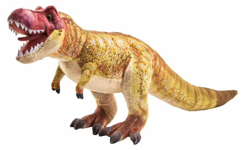 dinosaurus knuffel - T-rex - 63 cm - pluche - Dino knuffels - prehistorie van Wild Republic in Bruin, Rood, Geel – productfoto