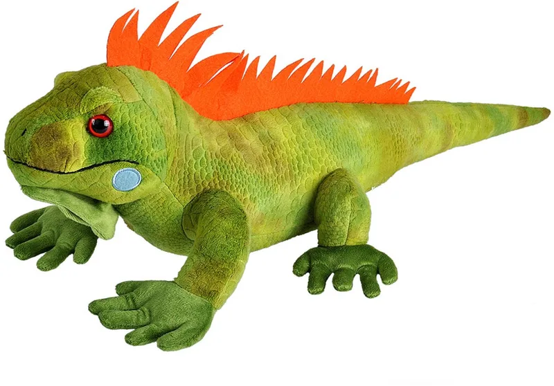 grote Leguaan knuffel - pluche stof - 60 cm van Wild Republic in Groen – productfoto