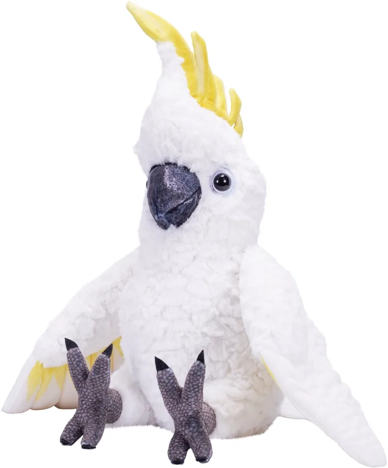 kaketoe vogel knuffel - wit - 30 cm - pluche - knuffeldieren - papegaaiachtigen fra Wild Republic i Flerfarvet – produktbillede