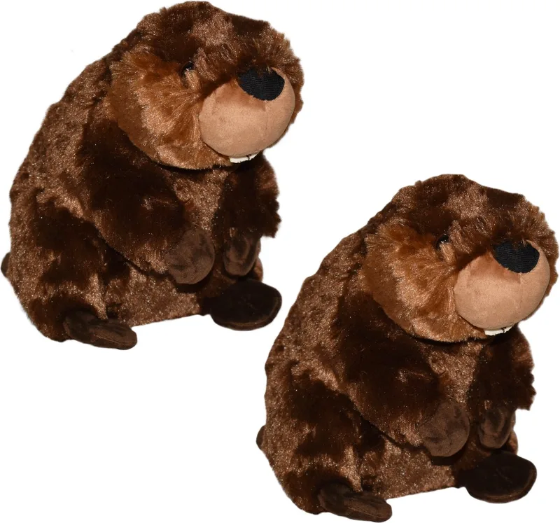 knuffel Bever - 2x - pluche - 30 cm - knuffeldier by Wild Republic in Brown – product photo
