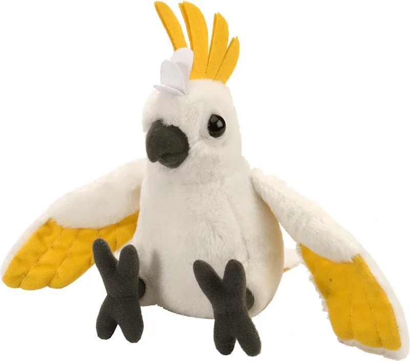 Knuffel Kaketoe - wit - 20 cm - pluche - knuffeldier - vogelknuffels - Speelgoed vogels knuffelbeesten by Wild Republic in Multicolour – product photo