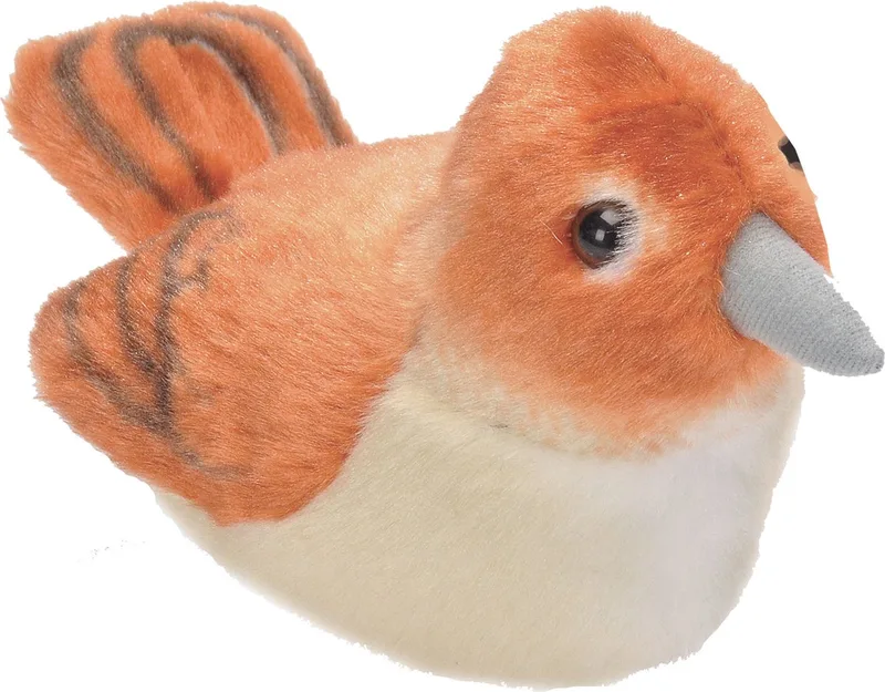 Knuffel Nachtegaal Met Geluid 15 Cm Pluche Oranje by Wild Republic in Brown – product photo