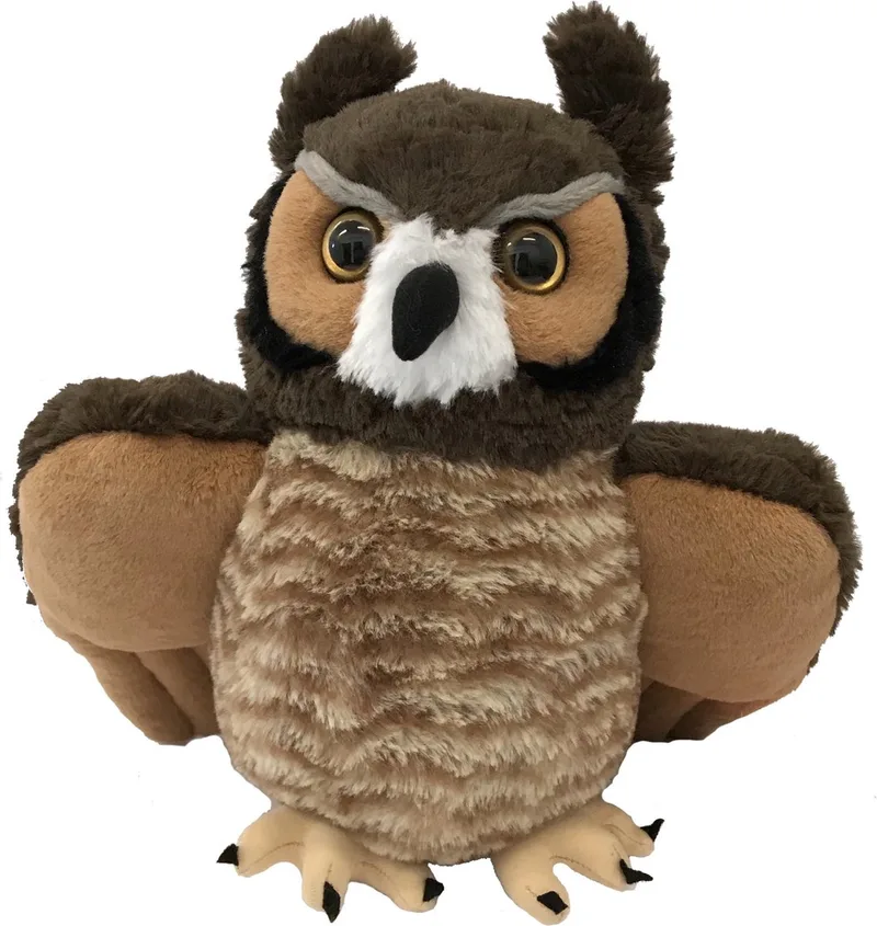 knuffel oehoe uil - knuffeldier - 30 cm - pluche - polyester by Wild Republic in Brown – product photo