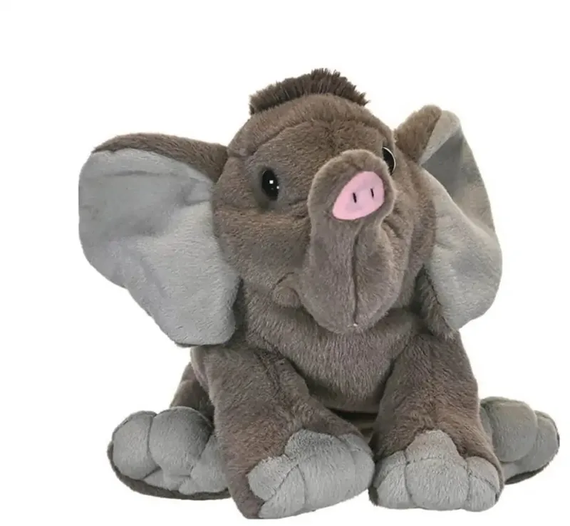 Knuffel Olifant Junior 30 Cm Pluche fra Wild Republic i Grå – produktbillede