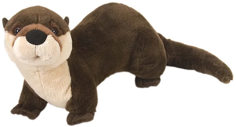 knuffel Otter - pluche - 30 cm - knuffeldier - dieren de Wild Republic en Marron – photo produit