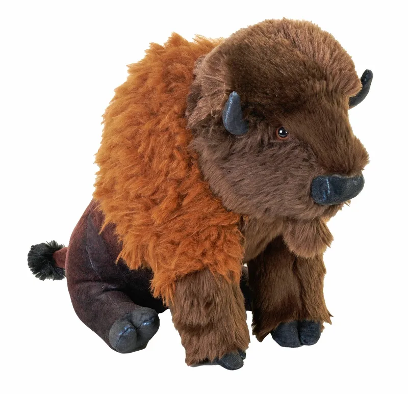 Knuffeldier Bizon - zachte pluche stof - kwaliteit knuffels - 33 cm by Wild Republic in Brown – product photo