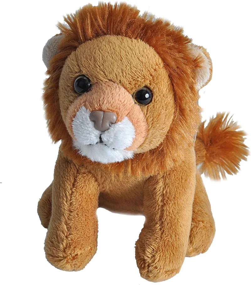 Leeuw pluche knuffel 13 cm - zacht speelgoed - safari thema - knuffeldier by Wild Republic in Multicolour – product photo